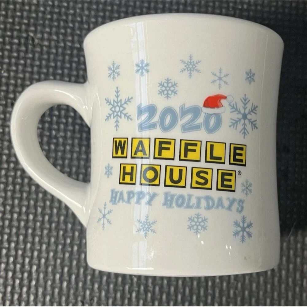 Waffle House 2020 Christmas Coffee Mug Teacup Limited Edition Heavy Ceramic
